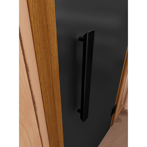 Дверь для сауны и бани DoorWood Фаворит BLACK Графит Матовый 2000х700 (по коробке). Фото № 3