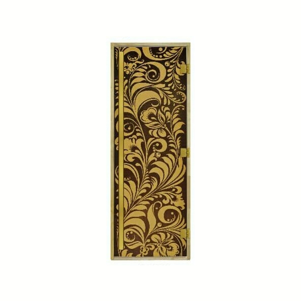 Дверь для сауны и бани DoorWood Золотая Венеция Престиж Luxary Gold 190х70 (по коробке). Фото № 1