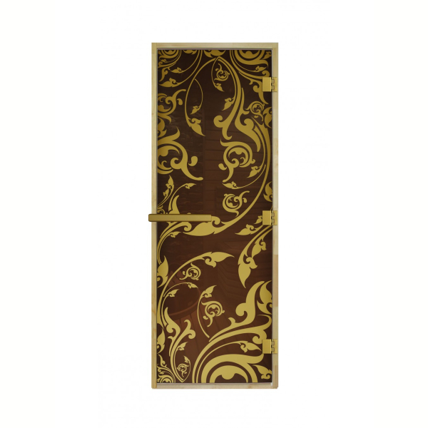Дверь для сауны и бани DoorWood Золотая Венеция Luxary Gold 190х70 (по коробке). Фото № 1