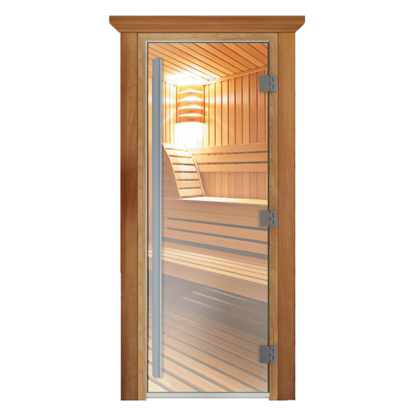Дверь для бани и сауны DoorWood Престиж Прозрачная 190х70 (по коробке). Фото № 1