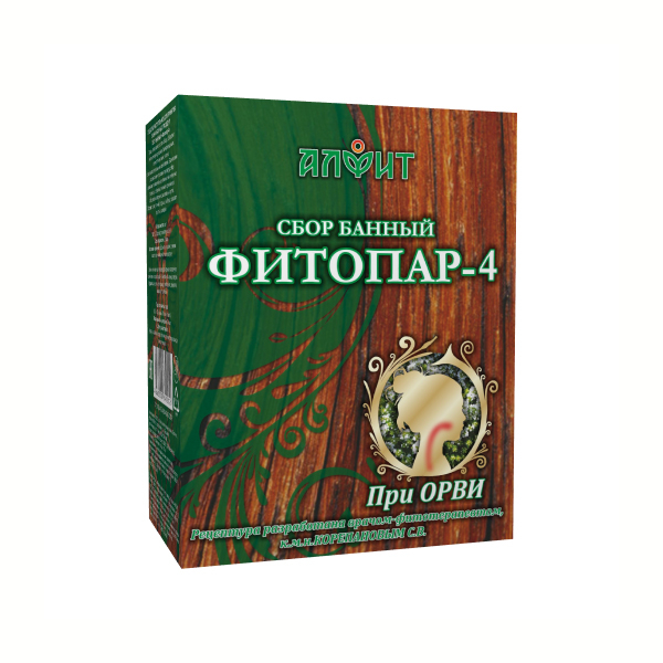 Сбор банный Алфит ФИТОПАР-4 При ОРВИ. Фото № 1