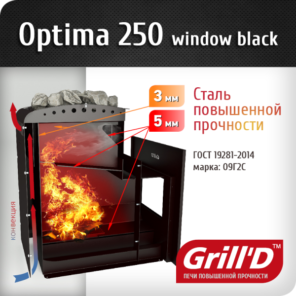 Печь Grill’D Optima 250 window. Фото № 2