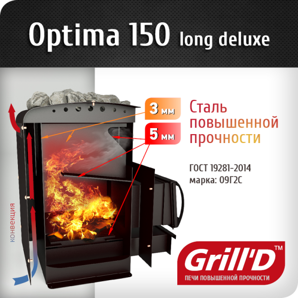 Печь Grill’D Optima 150 Long Deluxe. Фото № 2
