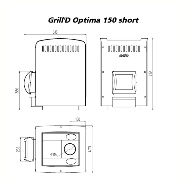 Печь Grill’D Optima 150 Short Deluxe. Фото № 3