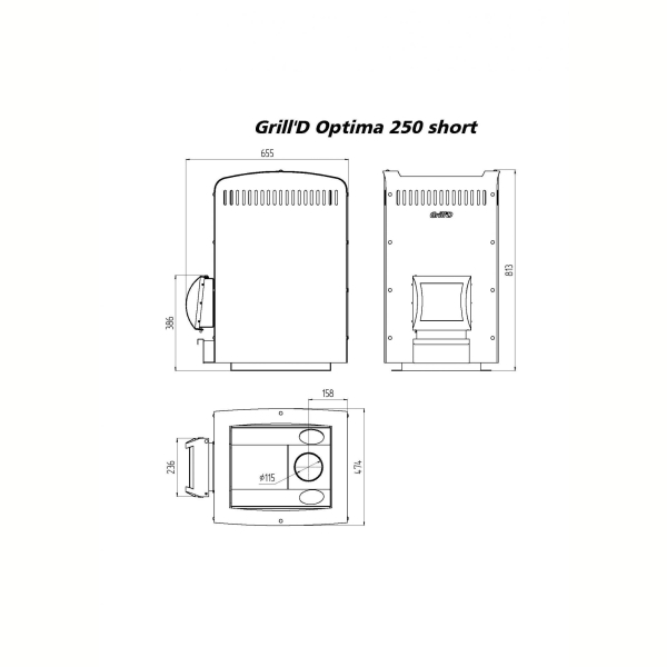 Печь Grill’D Optima 250 Short Deluxe. Фото № 2