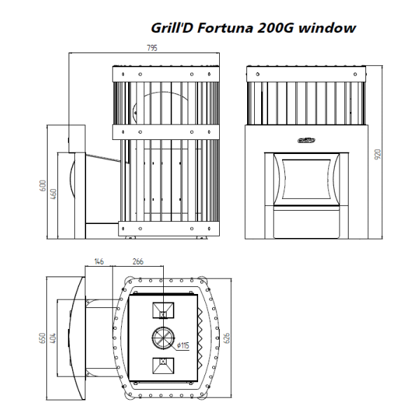 Печь Grill’D Fortuna 200G window black. Фото № 3