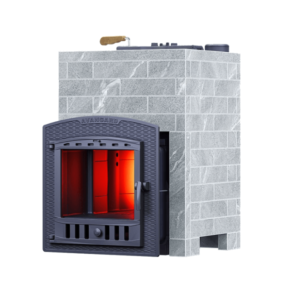 Комплект печь Гефест Авангард ЗК 35 (П2) Pro Классика 940/40 Талькохлорит кирпич. Фото № 1