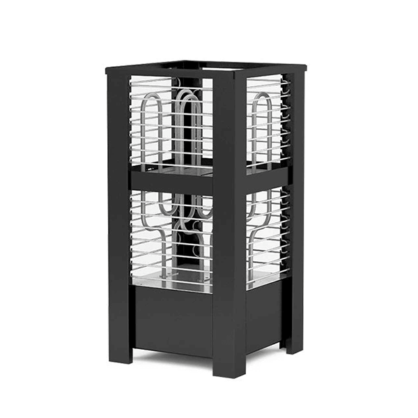 Электрическая каменка Костёр GeoS QUADRO-Soft 6 кВт + ограждение из бука. Фото № 2