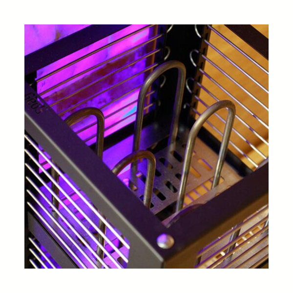 Электрическая каменка Костёр GeoS QUADRO-Soft 6 кВт + ограждение из бука. Фото № 4