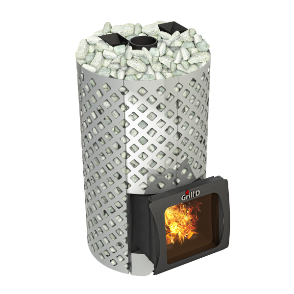 Банная печь Grill’D Violet World Steel Romb Short Window Max Котловая сталь 09Г2С ГОСТ 19281. Фото № 1