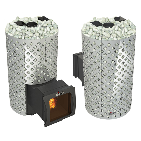 Банная печь Grill’D Violet World Steel Romb Long Window Max Котловая сталь 09Г2С ГОСТ 19281. Фото № 1