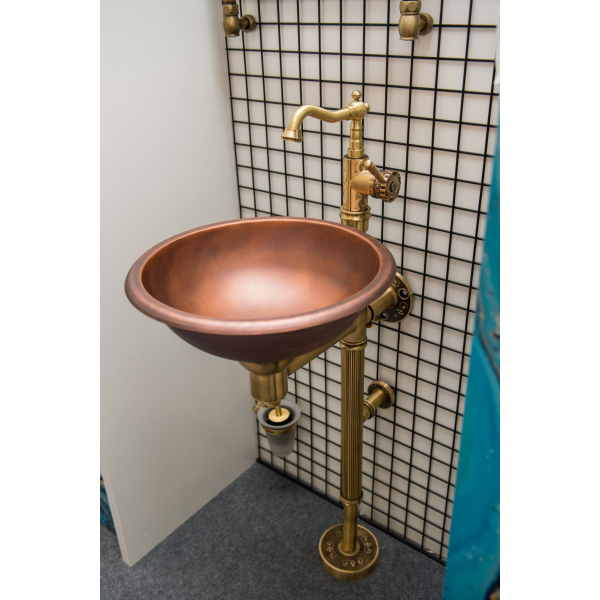 Гарнитур Bronze De Luxe с медной раковиной и смесителем 10104BR. Фото № 3