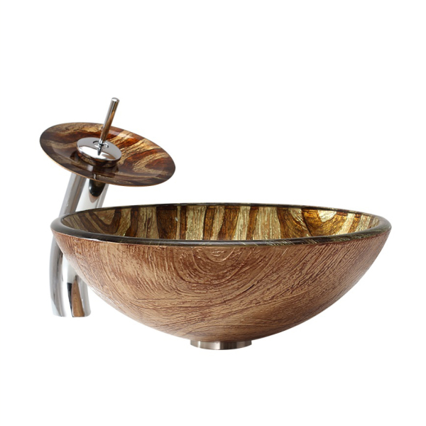Раковина стеклянная Bronze De Luxe T12-D420-H145мм 10048. Фото № 2