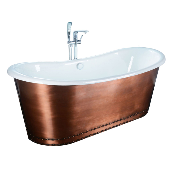 Ванна Bronze De Luxe чугунная с облицовкой из меди NH-1002-1. Фото № 1