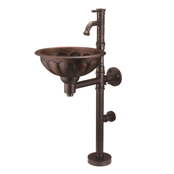 Гарнитур Bronze De Luxe с медной раковиной и смесителем 10113AORB. Фото № 1