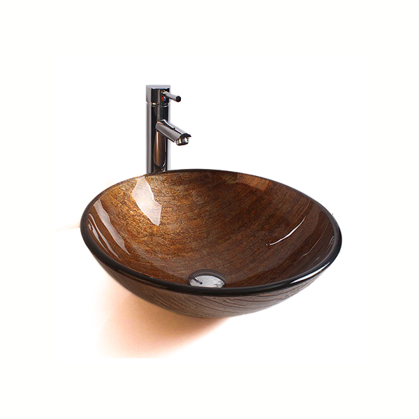 Раковина стеклянная Bronze De Luxe Т12-D420-H145мм 10128. Фото № 3