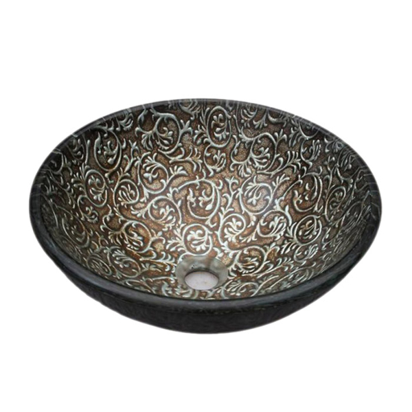 Раковина стеклянная Bronze De Luxe Т19-D425-H150мм 12011. Фото № 1
