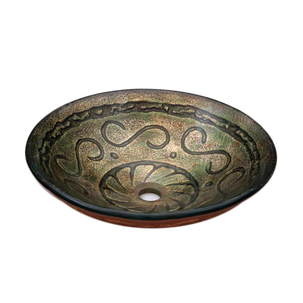 Раковина стеклянная Bronze De Luxe Т19-D460-H125мм 12019. Фото № 1