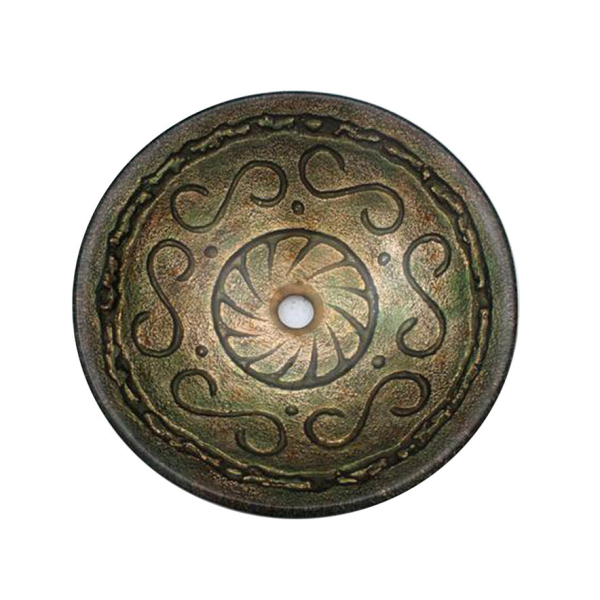 Раковина стеклянная Bronze De Luxe Т19-D460-H125мм 12019. Фото № 2