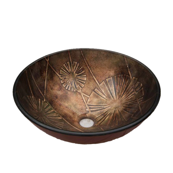 Раковина стеклянная Bronze De Luxe Т12-D420-H145мм 12083. Фото № 1