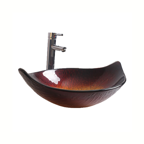 Раковина стеклянная Bronze De Luxe Т12-L590-W380-H165мм 140121. Фото № 2
