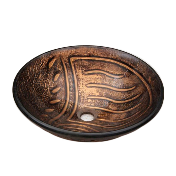 Раковина стеклянная Bronze De Luxe Т19-D460-H125мм 140132. Фото № 1