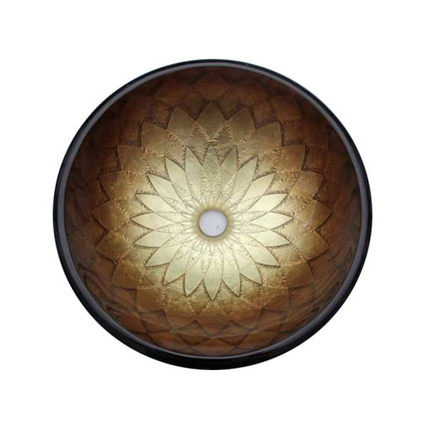 Раковина стеклянная Bronze De Luxe Т19-D425-H150мм 140117. Фото № 2