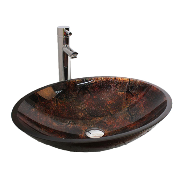 Раковина стеклянная Bronze De Luxe Т12-L510-W380-H140мм 140140. Фото № 2