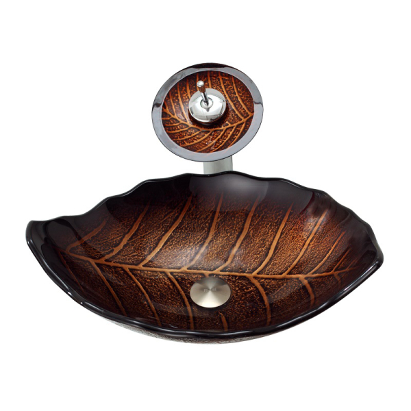 Раковина стеклянная Bronze De Luxe Т12-L550-W350-H100мм 140154. Фото № 2