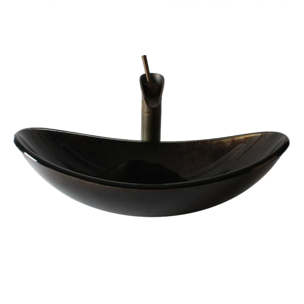 Раковина стеклянная Bronze De Luxe Т12-L540-W360-H165мм 140159. Фото № 2
