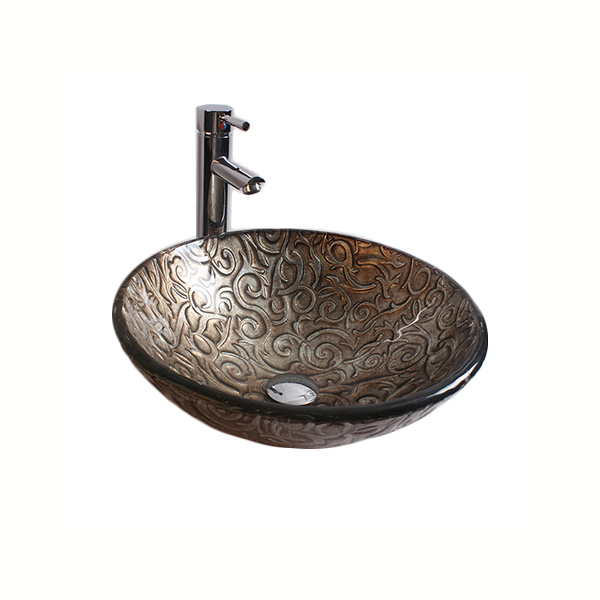 Раковина стеклянная Bronze De Luxe Т12-D420-H150мм 140161. Фото № 3