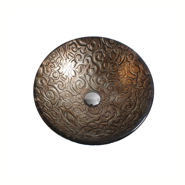 Раковина стеклянная Bronze De Luxe Т12-D420-H150мм 140161. Фото № 2
