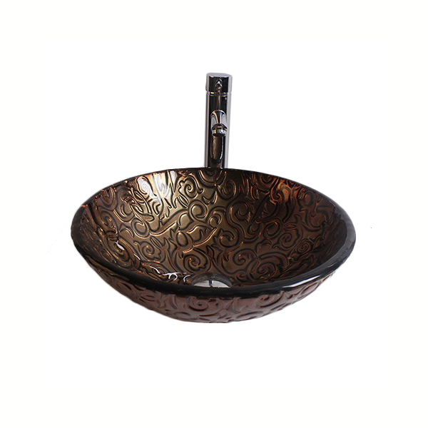 Раковина стеклянная Bronze De Luxe Т12-D420-H145мм 140162. Фото № 2