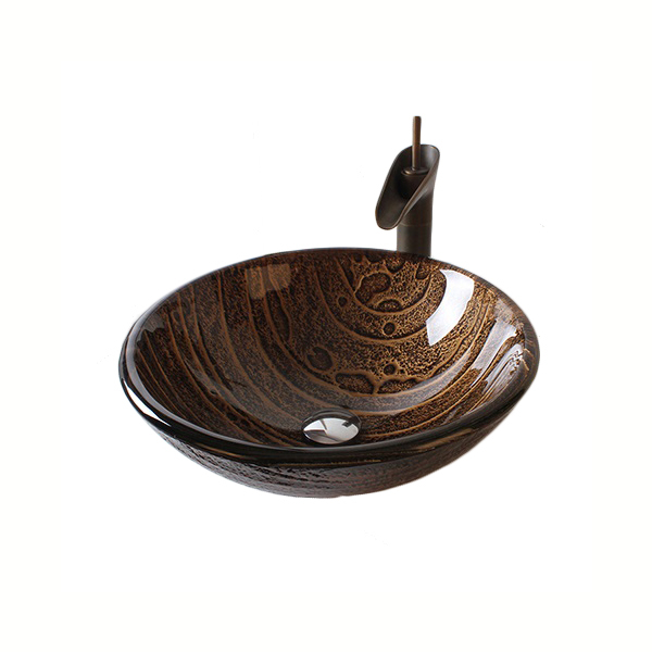 Раковина стеклянная Bronze De Luxe Т19-D460-H125мм 140168. Фото № 1