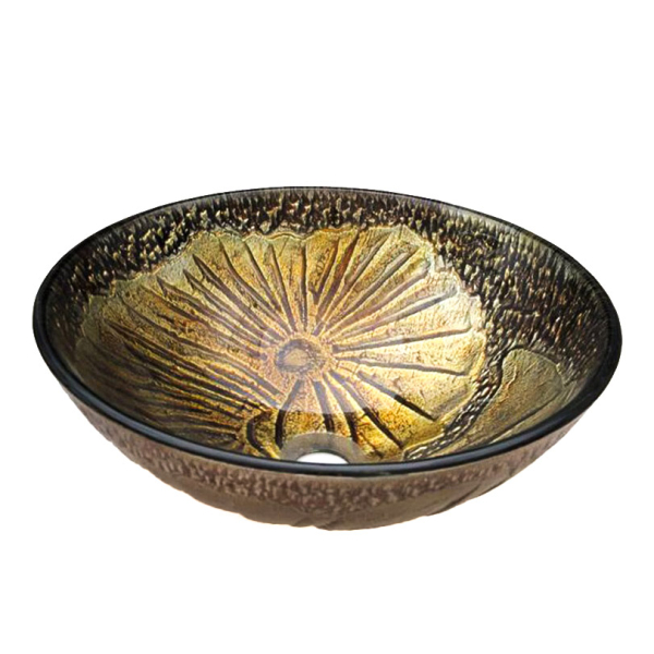Раковина стеклянная Bronze De Luxe Т12-D420-H145мм 14031. Фото № 1