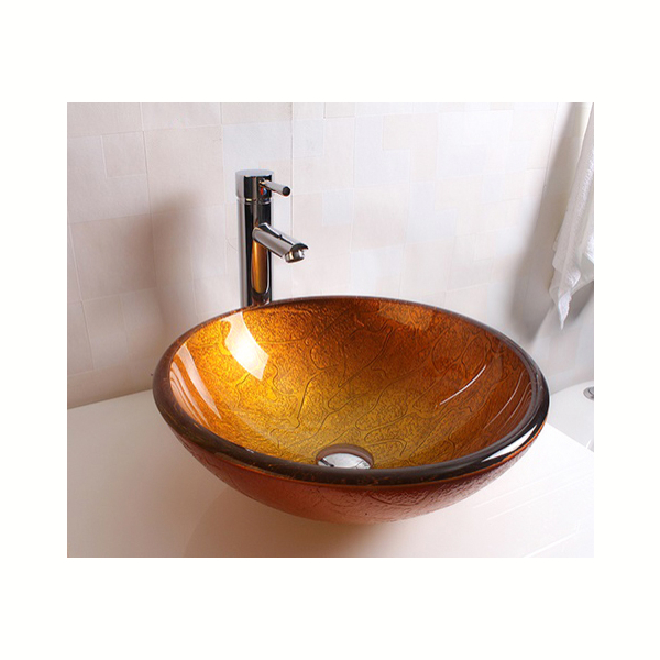 Раковина стеклянная Bronze De Luxe Т19-D425-H150мм 14055. Фото № 3