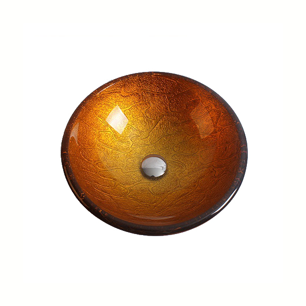 Раковина стеклянная Bronze De Luxe Т19-D425-H150мм 14055. Фото № 2