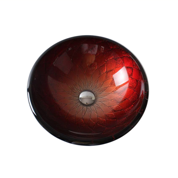 Раковина стеклянная Bronze De Luxe Т19-D425-H150мм 14087. Фото № 3