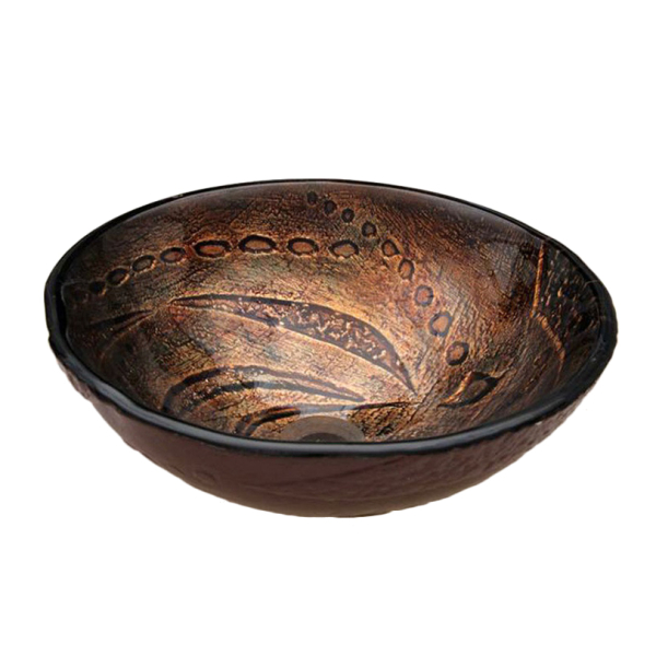 Раковина стеклянная Bronze De Luxe Т12-D420-H145мм 14096. Фото № 1