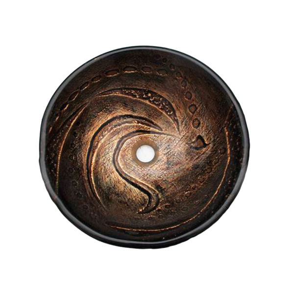 Раковина стеклянная Bronze De Luxe Т12-D420-H145мм 14096. Фото № 2