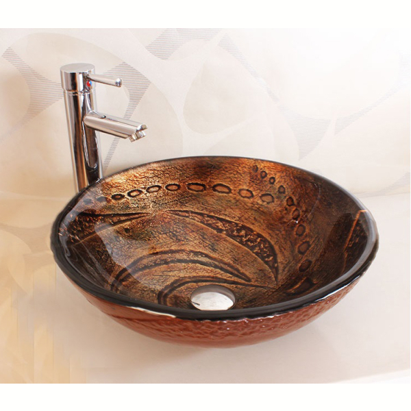 Раковина стеклянная Bronze De Luxe Т12-D420-H145мм 14096. Фото № 3