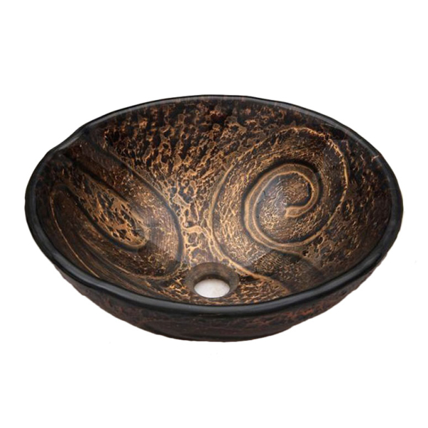 Раковина стеклянная Bronze De Luxe Т19-D425-H150мм 14114. Фото № 1