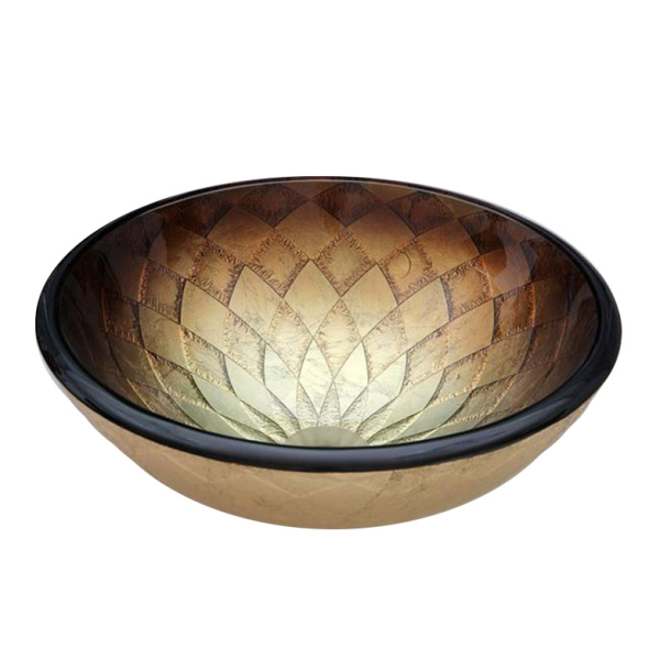 Раковина стеклянная Bronze De Luxe Т19-D425-H150мм 14117. Фото № 1