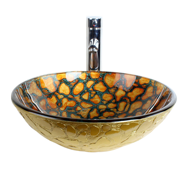 Раковина стеклянная Bronze De Luxe Т12-D420-H135мм 14145. Фото № 1