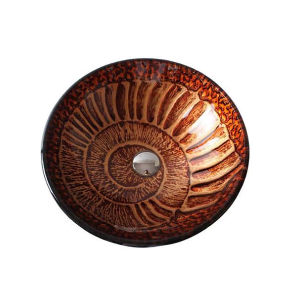 Раковина стеклянная Bronze De Luxe Т12-D420-H150мм 14153. Фото № 3