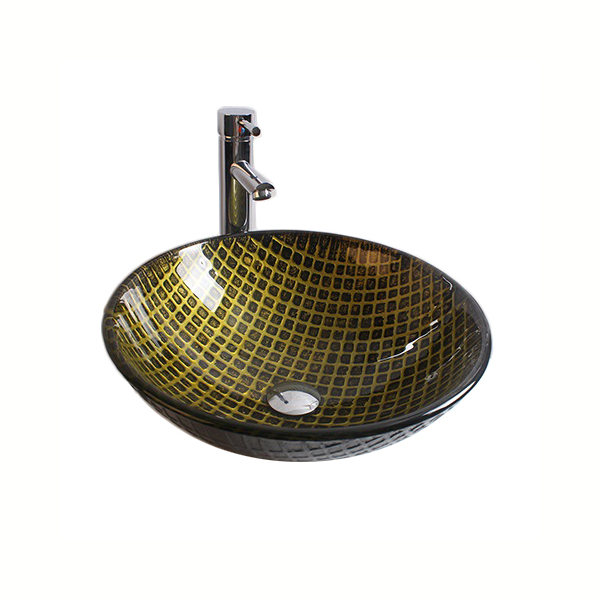 Раковина стеклянная Bronze De Luxe Т12-D420-H145мм 14167. Фото № 1