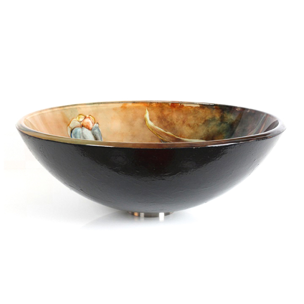 Раковина стеклянная Bronze De Luxe Т12-D420-H145мм 1616. Фото № 3