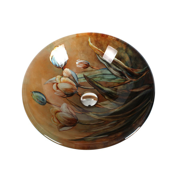 Раковина стеклянная Bronze De Luxe Т12-D420-H145мм 1616. Фото № 2