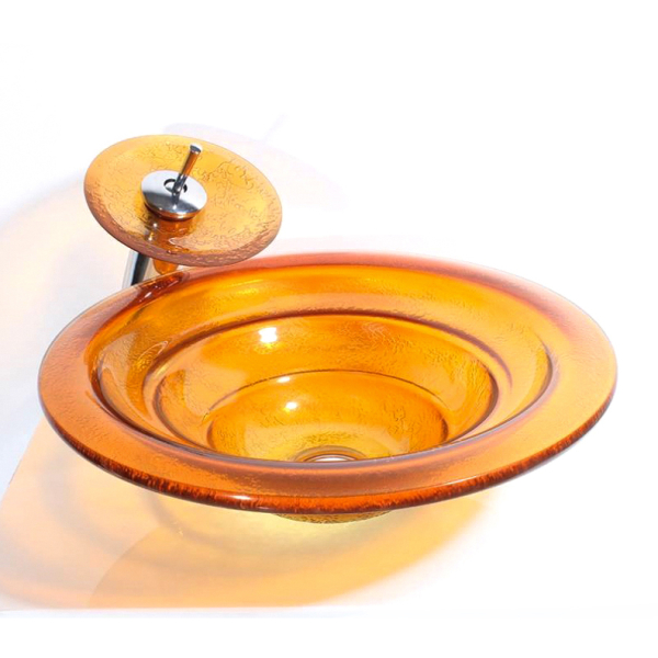 Раковина стеклянная Bronze De Luxe Т12-D460-H130мм 1702. Фото № 4