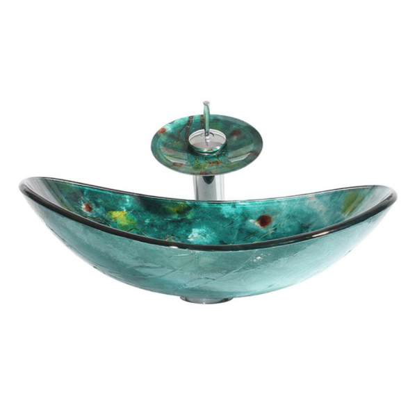 Раковина стеклянная Bronze De Luxe Т12-L540-W360-H165мм 17140. Фото № 2